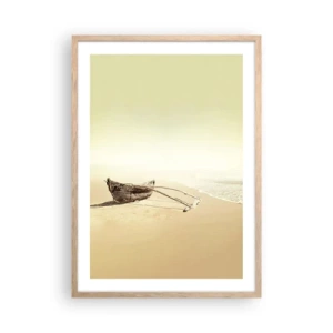 Poster in cornice rovere chiaro - Ricordo dei mari del sud - 50x70 cm