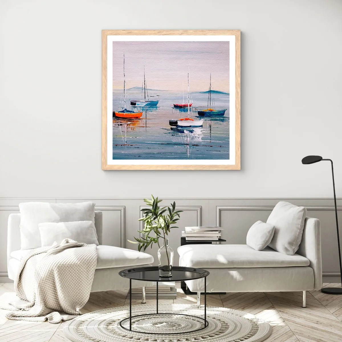 Poster in cornice rovere chiaro - Meritato riposo - 30x30 cm