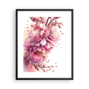 Poster in cornice nera - Fiore di ciliegio - 40x50 cm