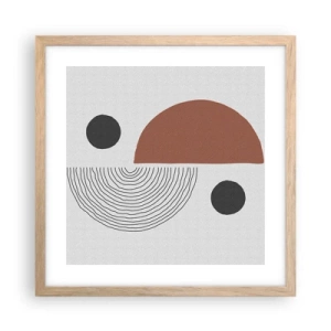 Poster in cornice rovere chiaro - La perfezione del cerchio - 40x40 cm
