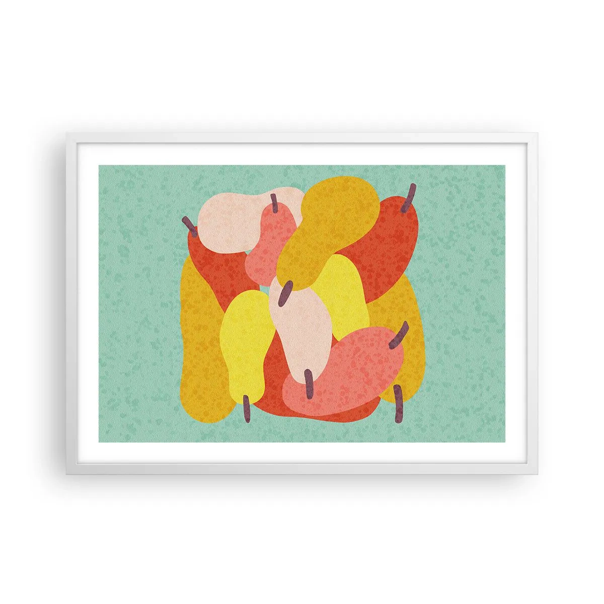 Poster in cornice bianca - Assaggia il sole estivo - 70x50 cm