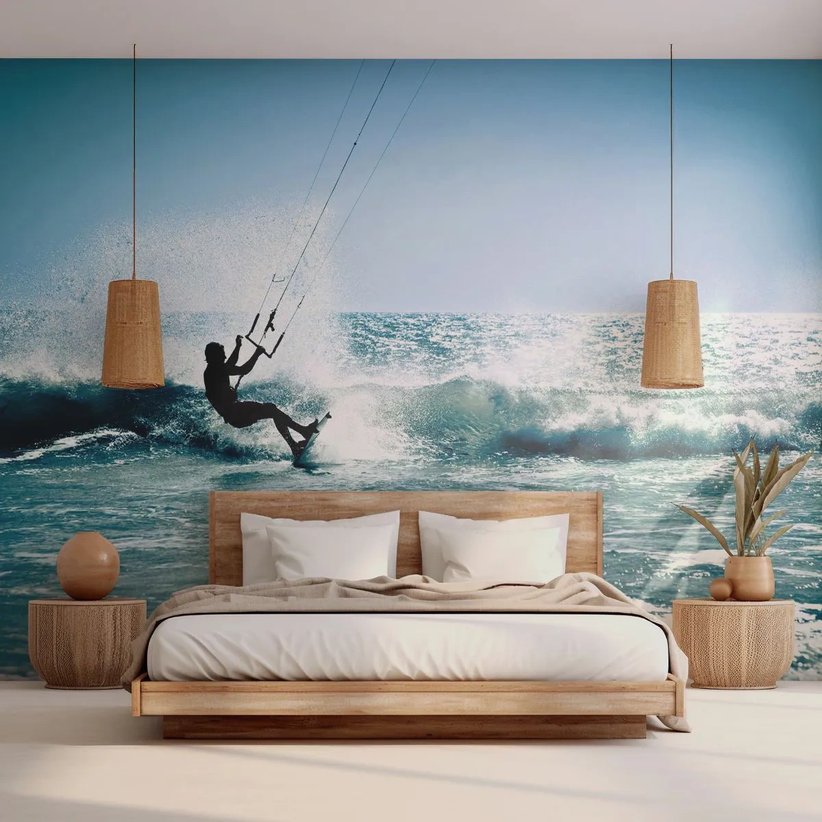Fotomurali Standard Eco - Fatti sollevare - Sport, Kitesurf, Mare - 250x175 cm