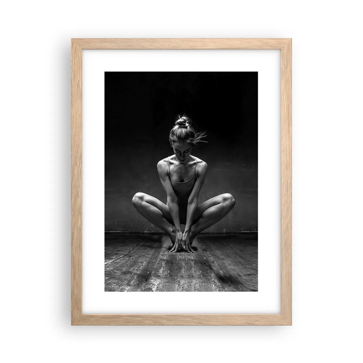 Poster in cornice rovere chiaro - La concentrazione dell'energia della danza - 30x40 cm