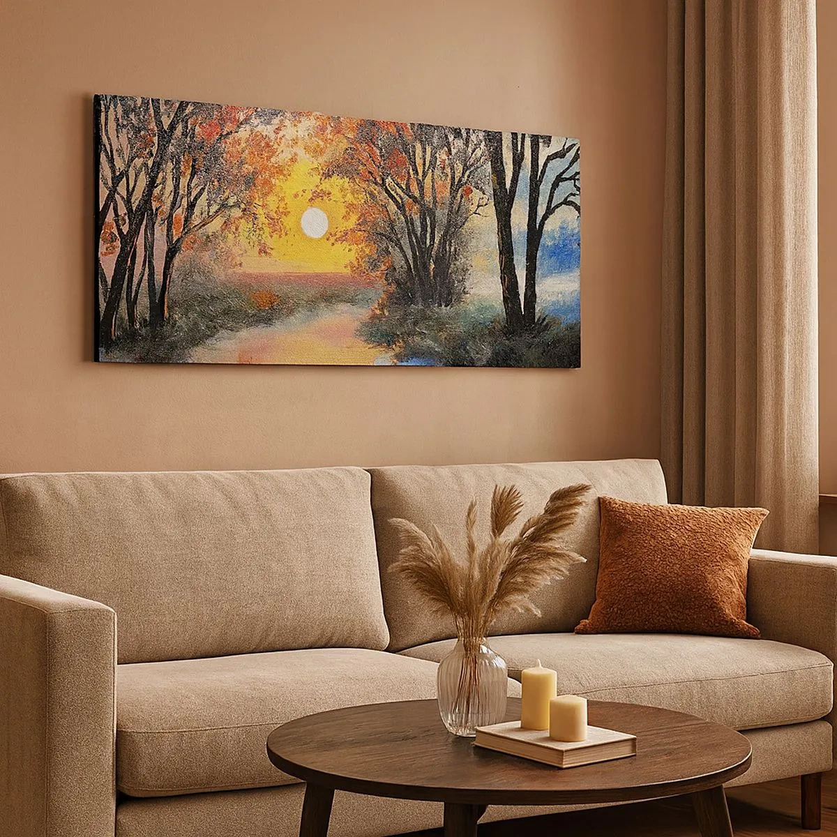 Quadro su tela - Stampe su Tela - Atmosfera autunnale - 100x40 cm