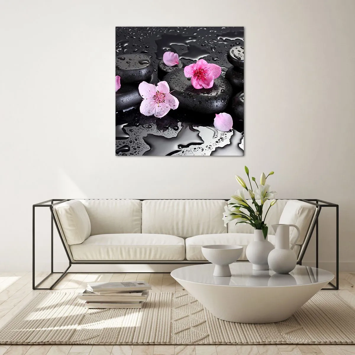 Quadro su vetro - E il cuore si libera di un peso - 70x70 cm