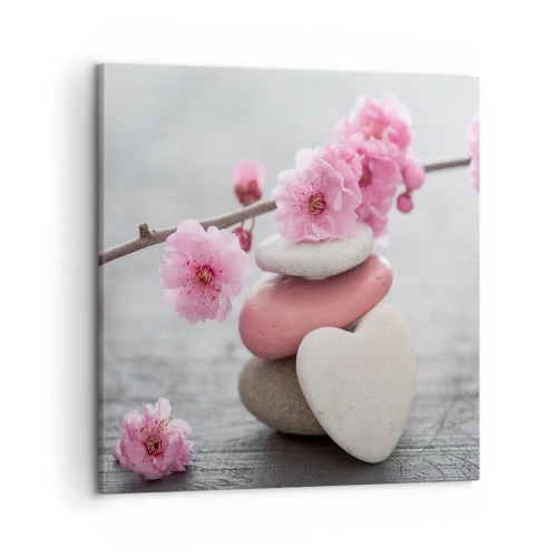 Quadro su tela - Stampe su Tela - Serenità con fiori di ciliegio - 50x50 cm