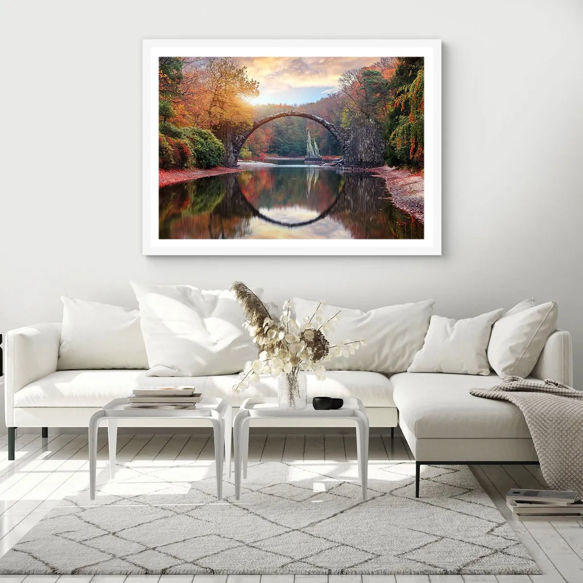 Poster in cornice bianca - Dall'altro lato dello specchio - 70x50 cm