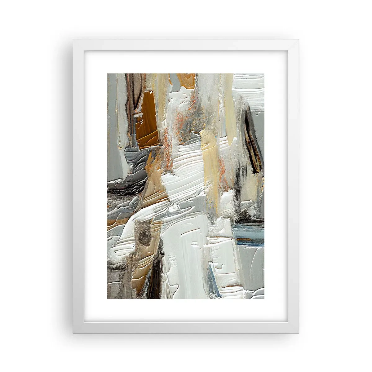 Poster in cornice bianca - Strati colorati - 30x40 cm
