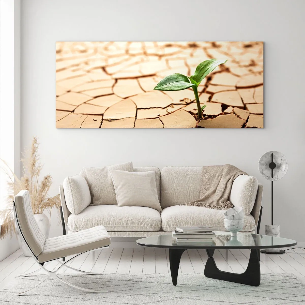 Quadro su vetro - L'indomita forza della vita - 100x40 cm