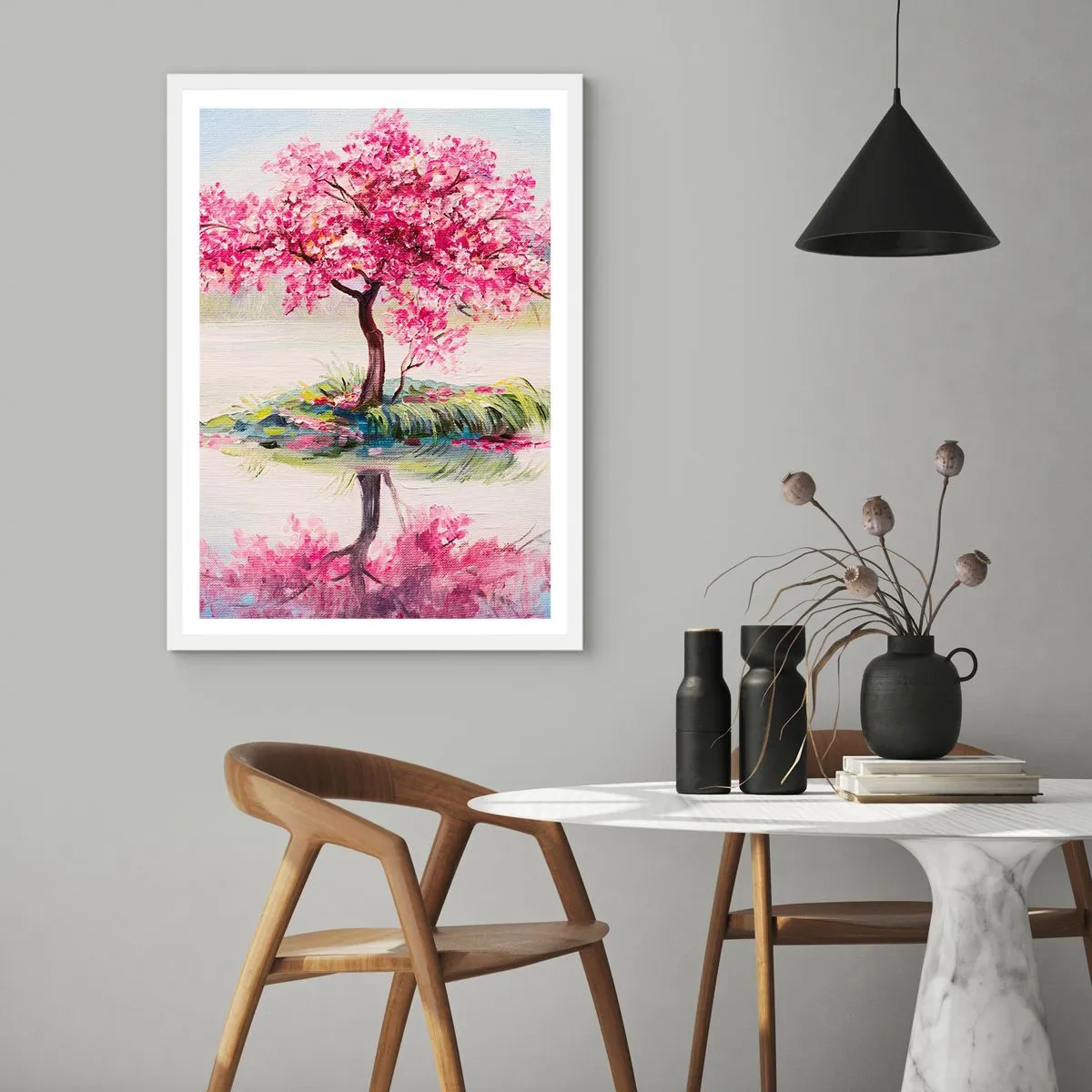 Poster in cornice bianca - La festa della primavera - 50x70 cm