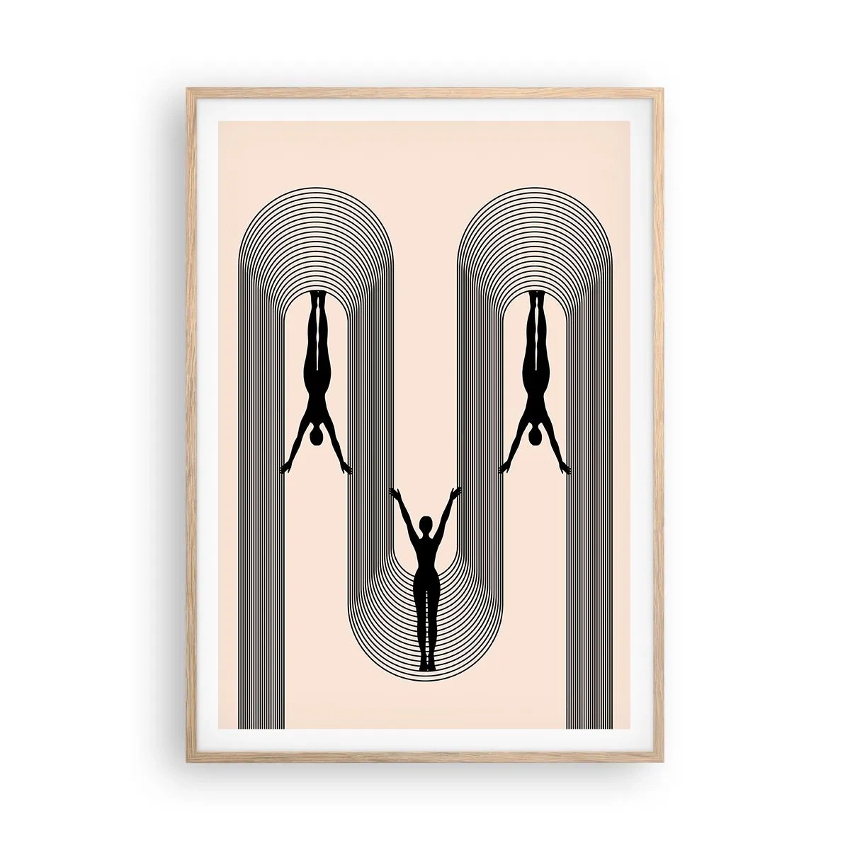 Poster in cornice rovere chiaro - Sottosopra - 70x100 cm