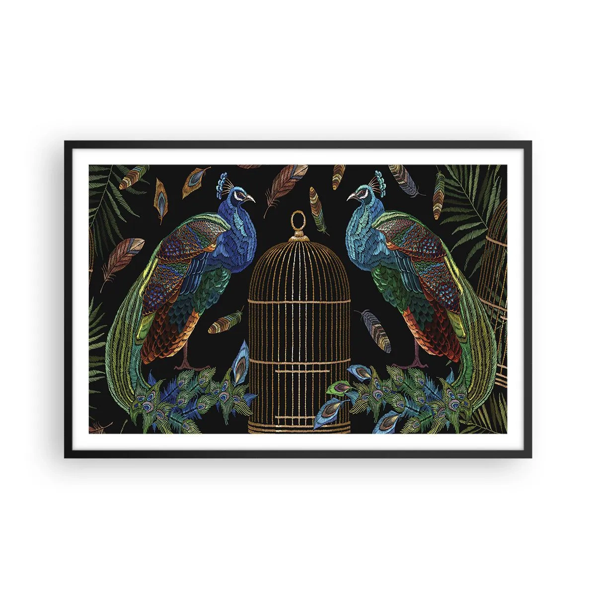 Poster in cornice nera - Con gli abiti reali - 91x61 cm