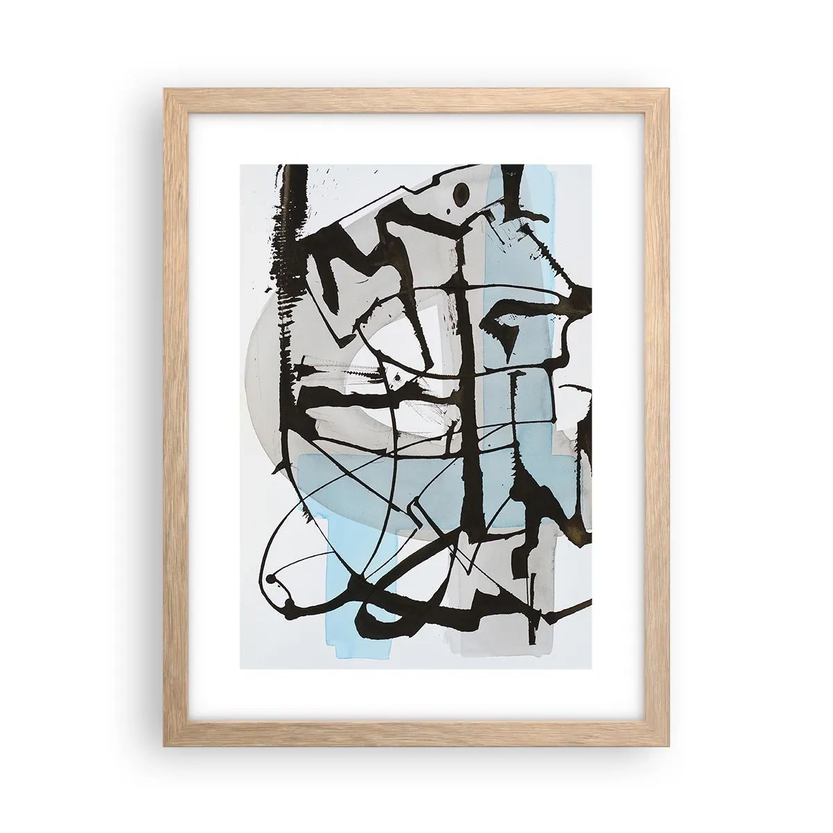 Poster in cornice rovere chiaro - Blu nonostante tutto - 30x40 cm