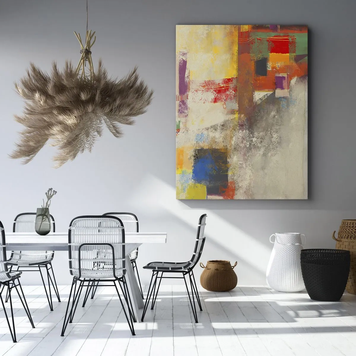 Quadro su tela - Stampe su Tela - Geometria dei colori - 55x100 cm