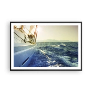 Poster in cornice nera - Verso l'avventura - 91x61 cm