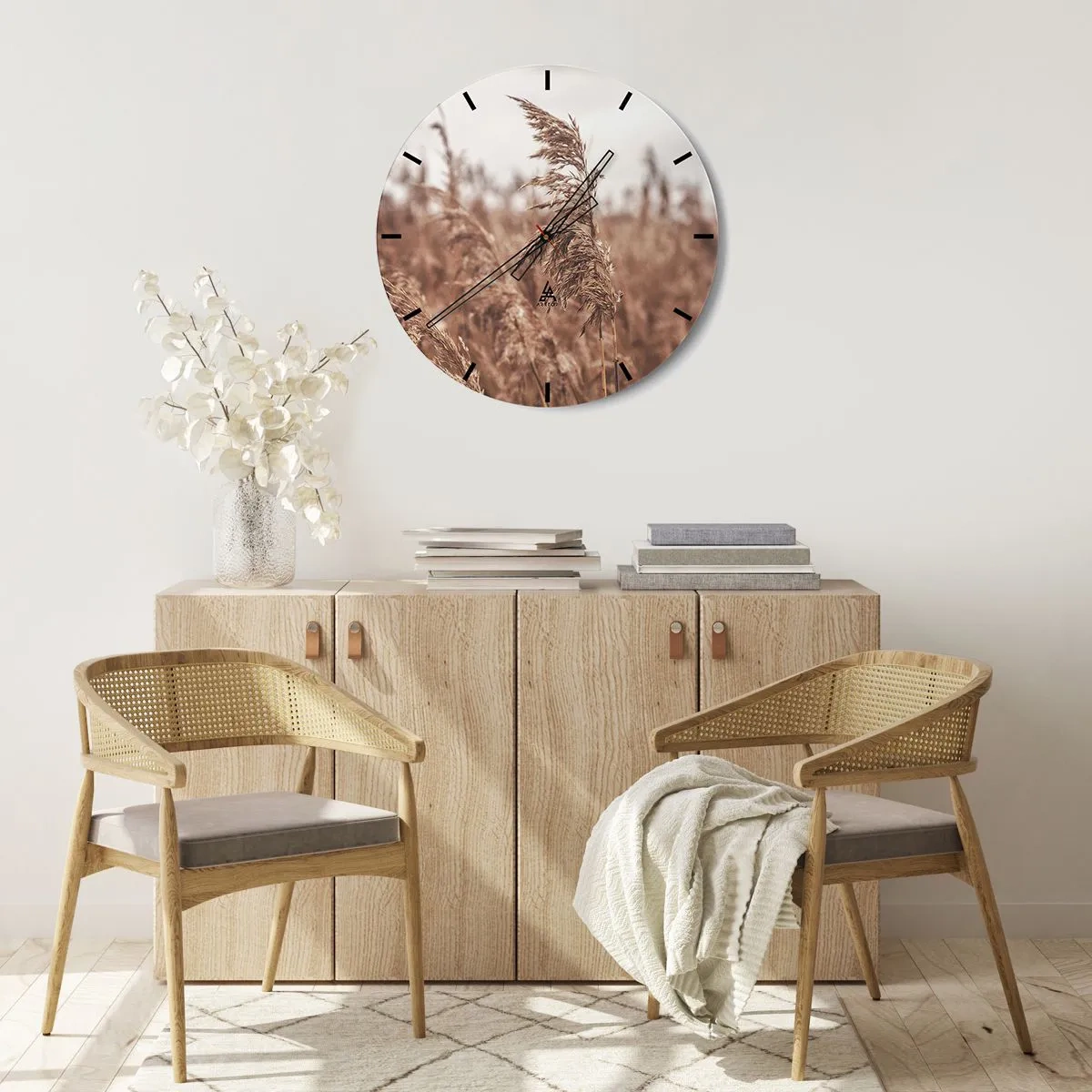 Orologio da parete - Orologio in Vetro - Nei campi è già autunno - 40x40 cm