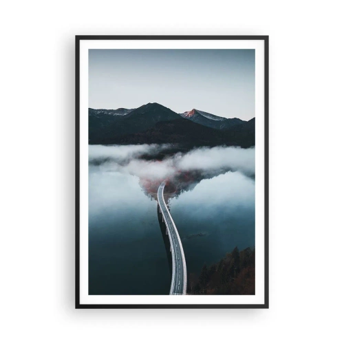 Poster in cornice nera - Sull'acqua liscia come uno specchio - 70x100 cm