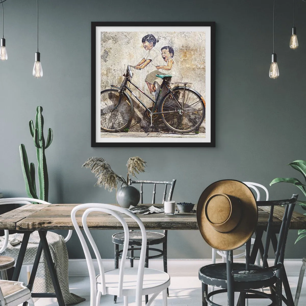 Poster in cornice nera - Vero o falso? - 40x40 cm