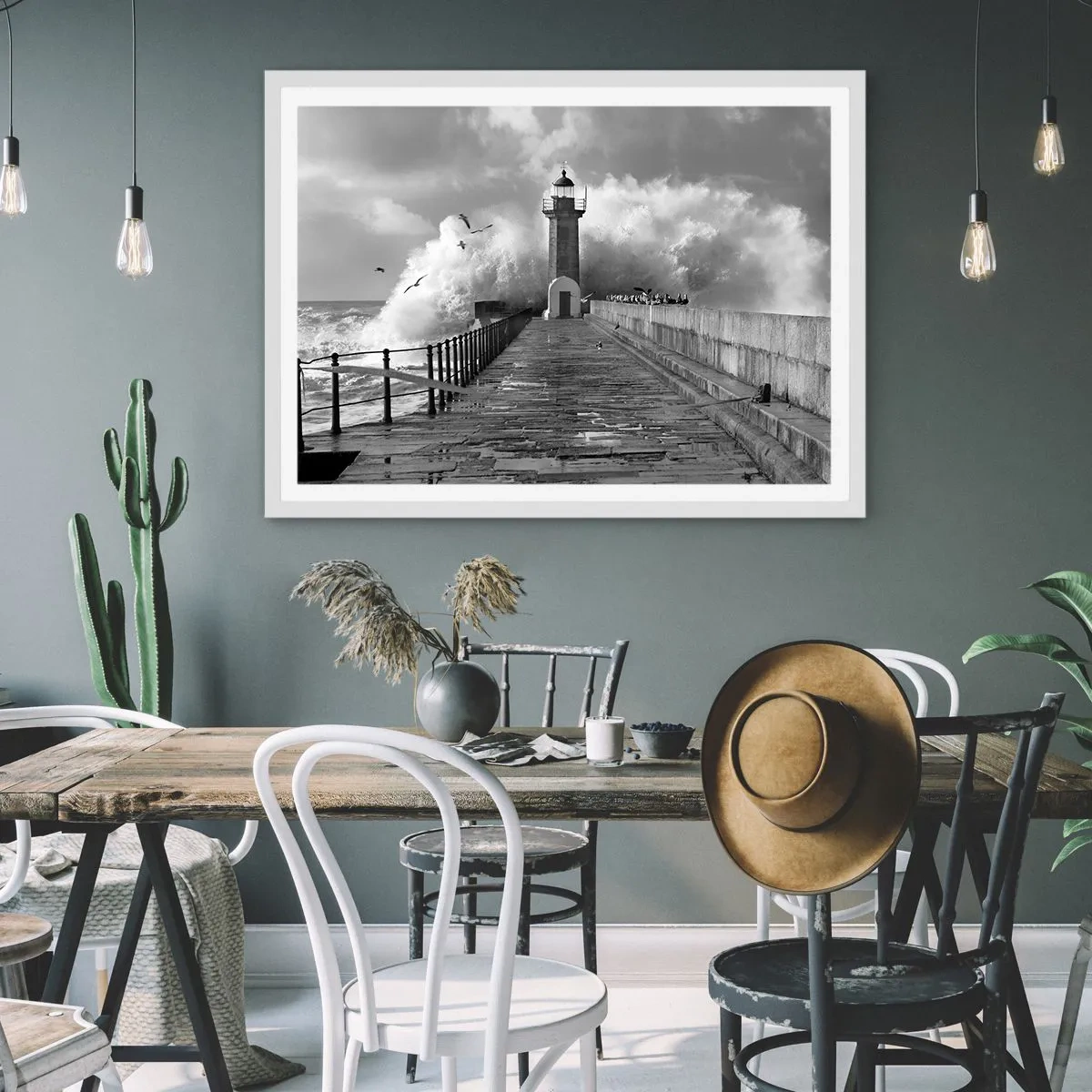 Poster in cornice bianca - Senza paura - 40x30 cm