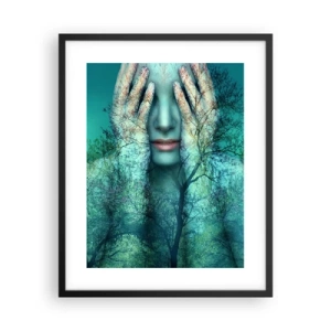 Poster in cornice nera - Immersa nel blu - 40x50 cm