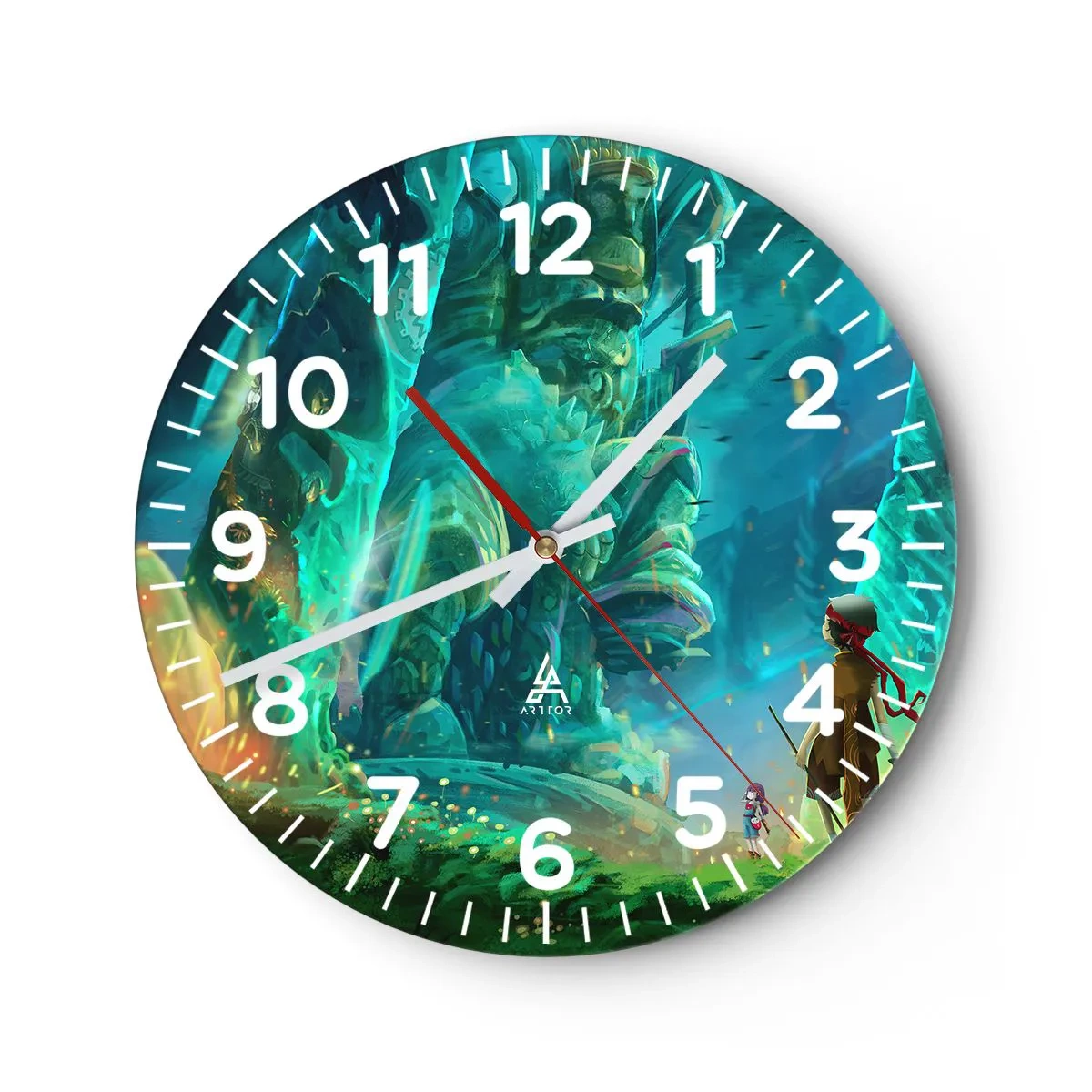 Orologio da parete - Orologio in Vetro - Dal grande Libro delle Fiabe - 30x30 cm