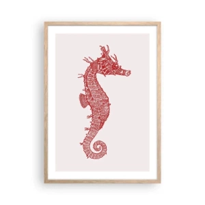 Poster in cornice rovere chiaro - Creatura raffinata - 50x70 cm