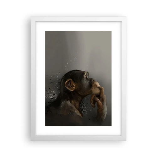 Poster in cornice bianca - Sicuramente un pensatore - 30x40 cm