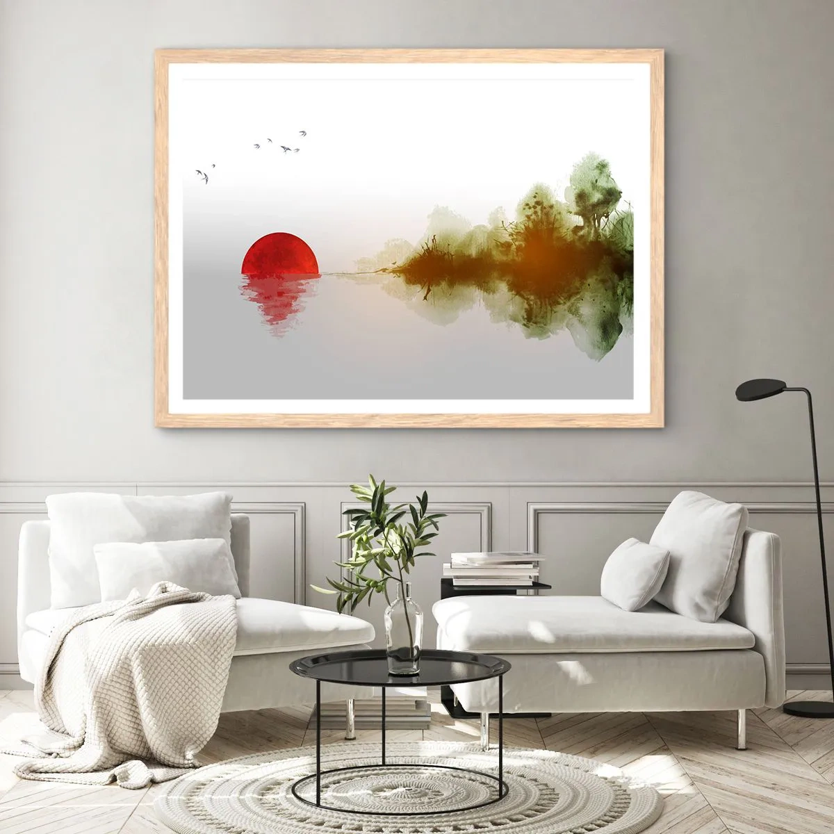 Poster in cornice rovere chiaro - Promessa di pace - 91x61 cm