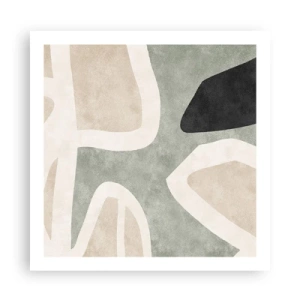 Poster - Composizione con motivi in nero - 60x60 cm