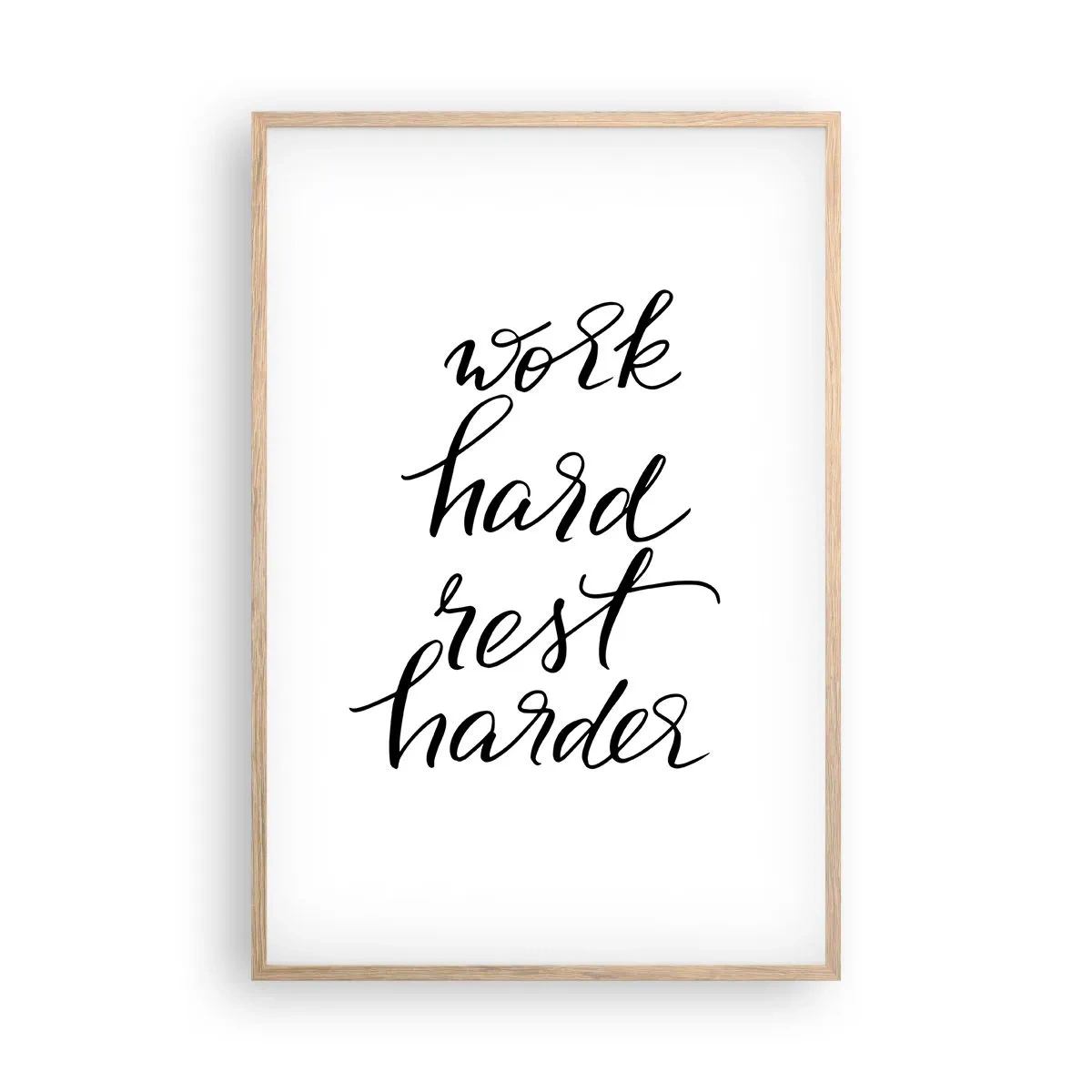 Poster in cornice rovere chiaro - L'equilibrio della vita - 61x91 cm