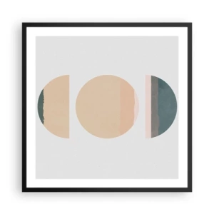 Poster in cornice nera - Un cerchio dopo l'altro - 60x60 cm