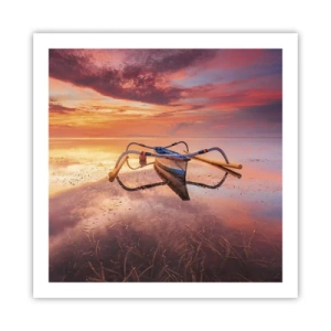 Poster - La pace della sera tropicale - 60x60 cm