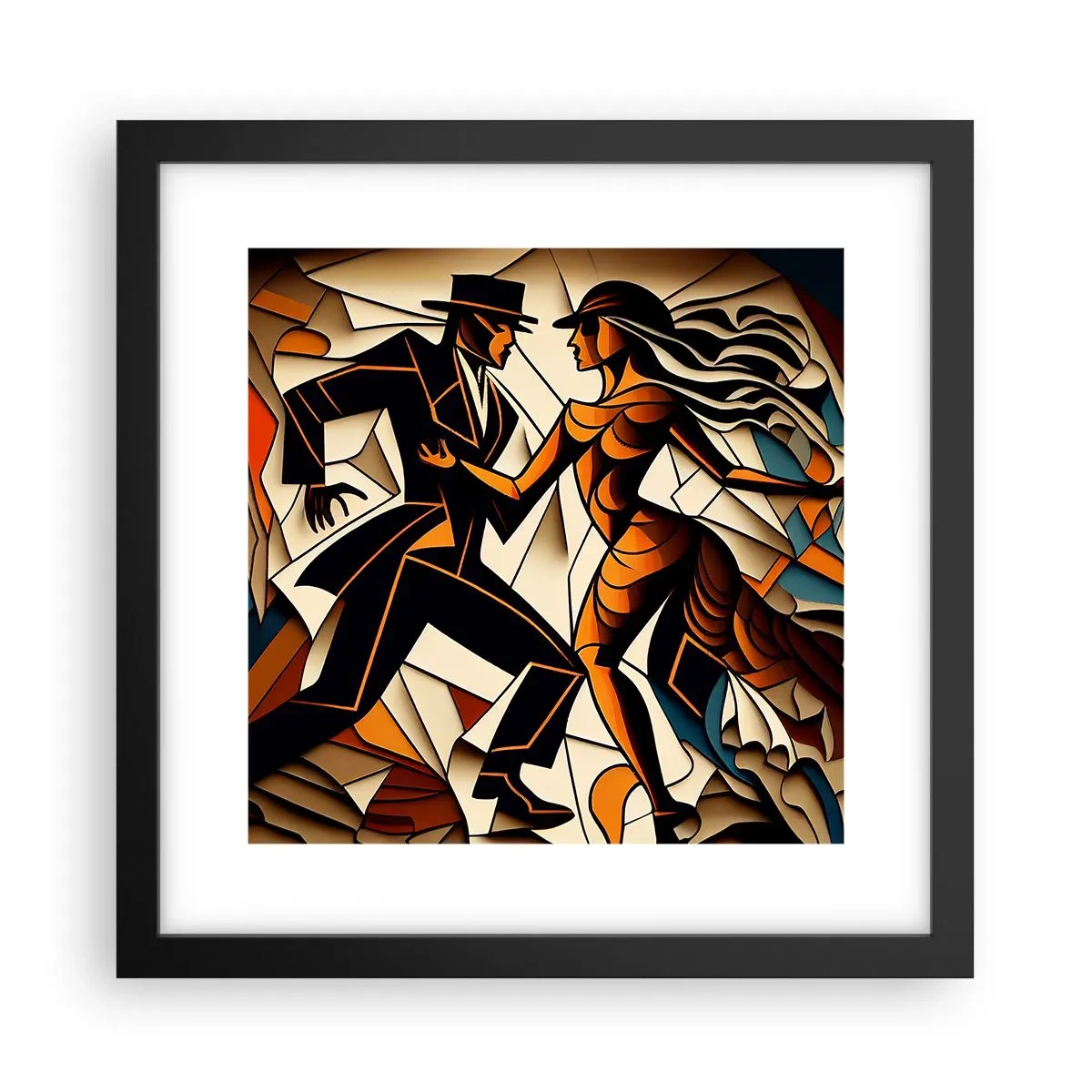 Poster in cornice nera - La danza della passione - 30x30 cm