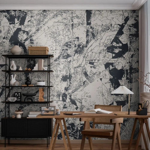 Fotomurali Premium Canvas - La compenetrazione degli opposti - Astrazione, Pezzo, Collage - 250x175 cm