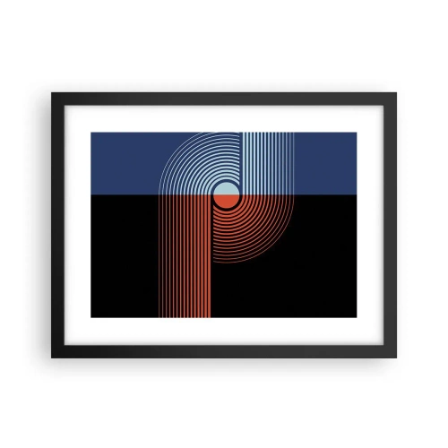 Poster in cornice nera - Nell'abbraccio geometrico - 40x30 cm