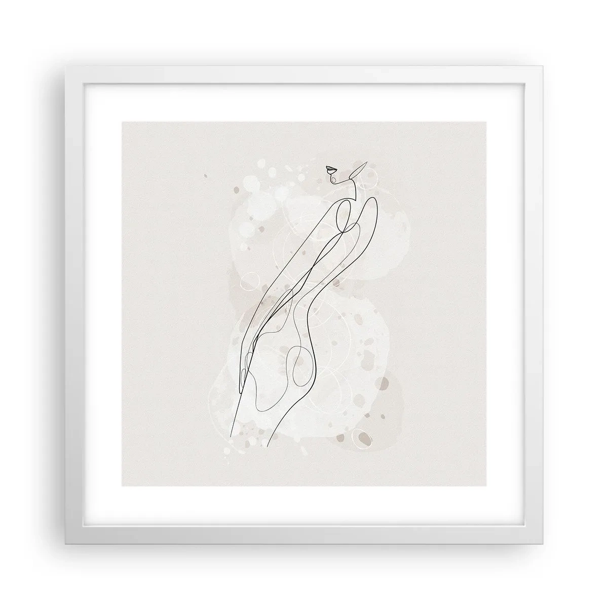 Poster in cornice bianca - Errando con lo sguardo - 40x40 cm