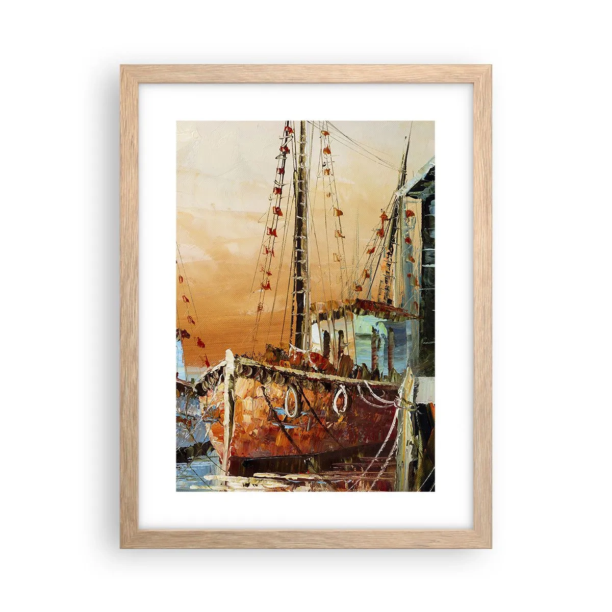 Poster in cornice rovere chiaro - Ritorno tranquillo - 30x40 cm