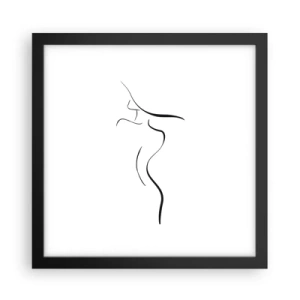 Poster in cornice nera - Inafferrabile come un'onda - 30x30 cm