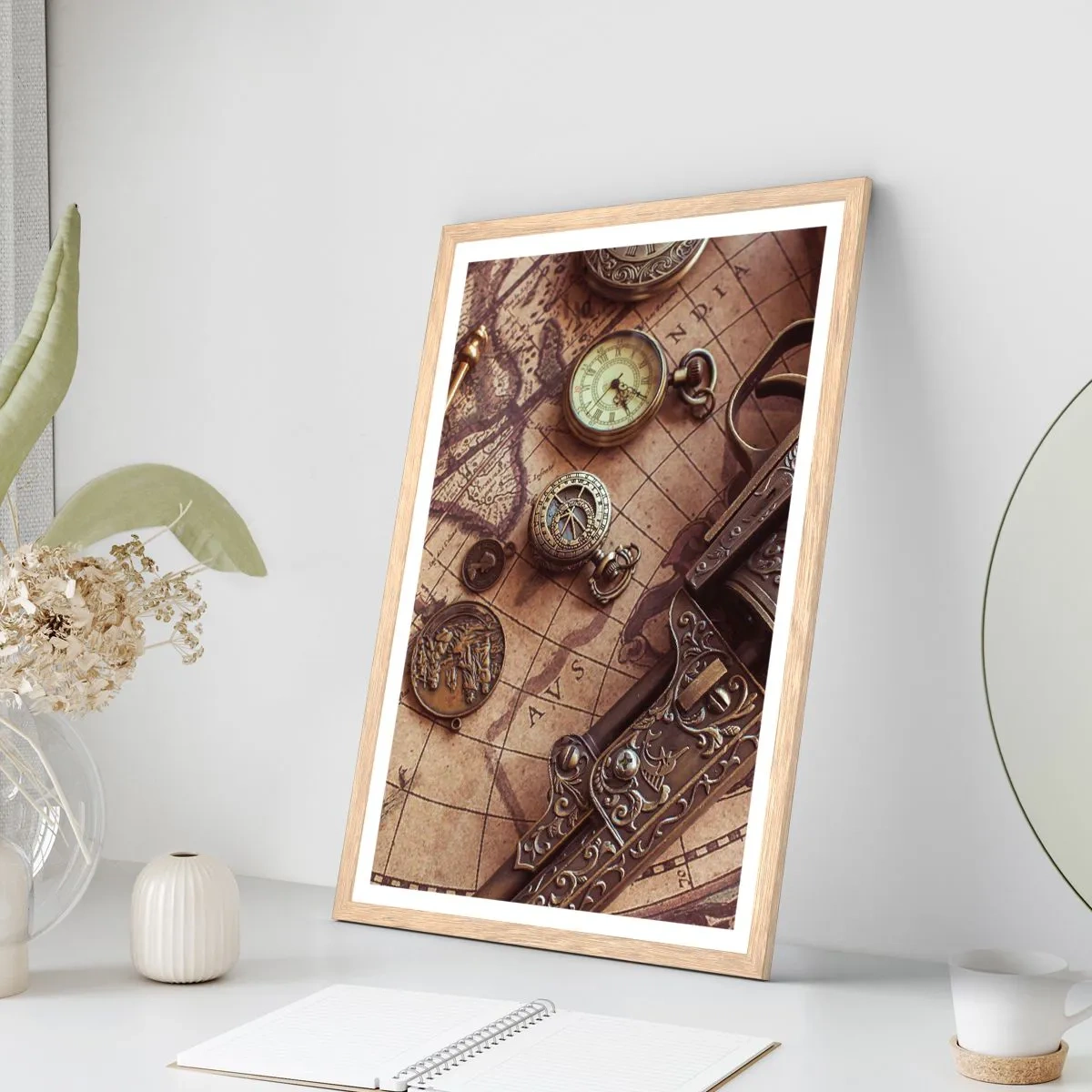 Poster in cornice rovere chiaro - La natura chiama - 50x70 cm