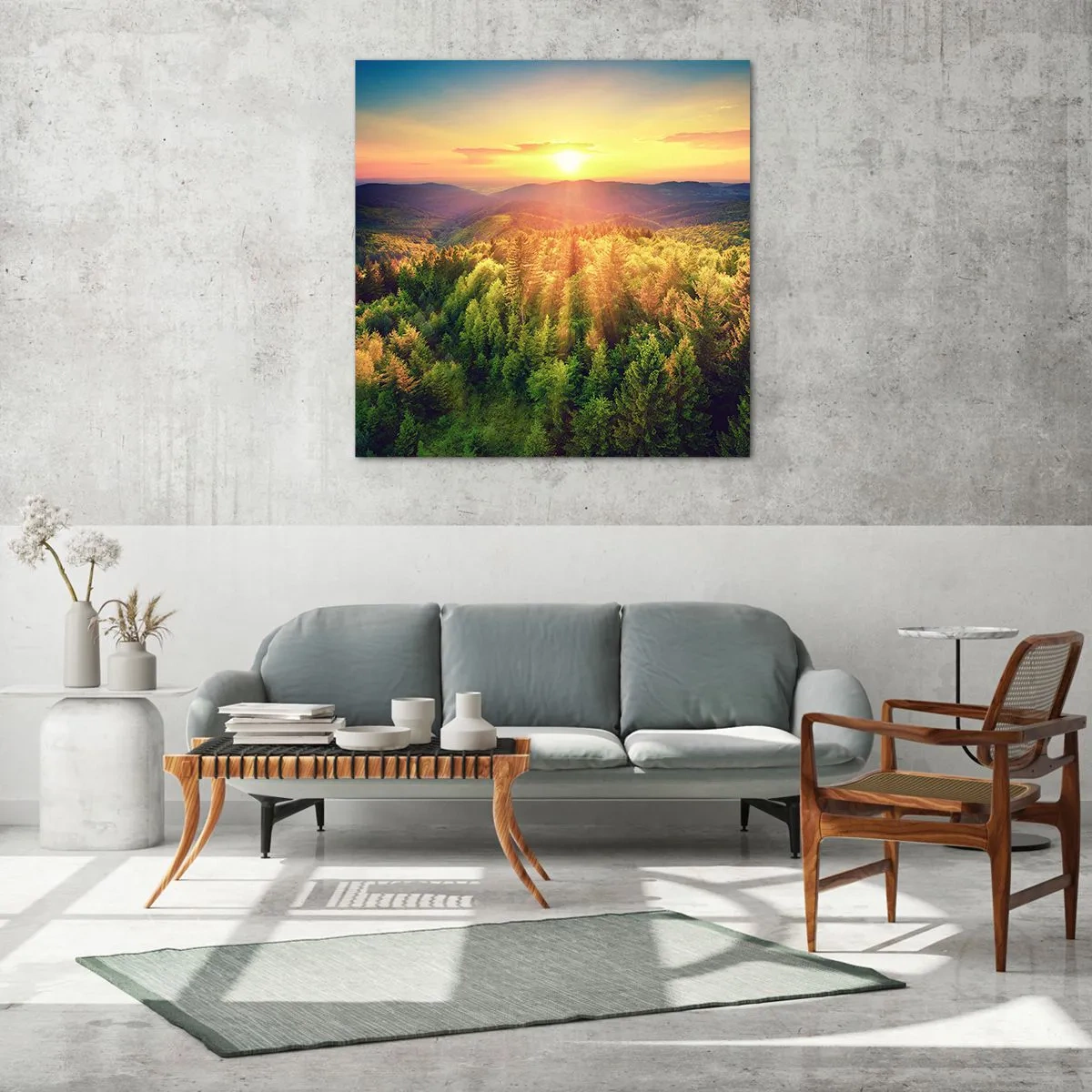 Quadro su vetro - Vette e cime - 30x30 cm