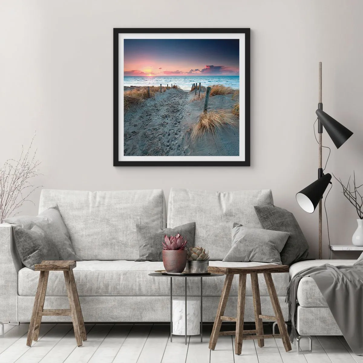 Poster in cornice nera - Hai versato un arcobaleno di luce radiosa... - 30x30 cm