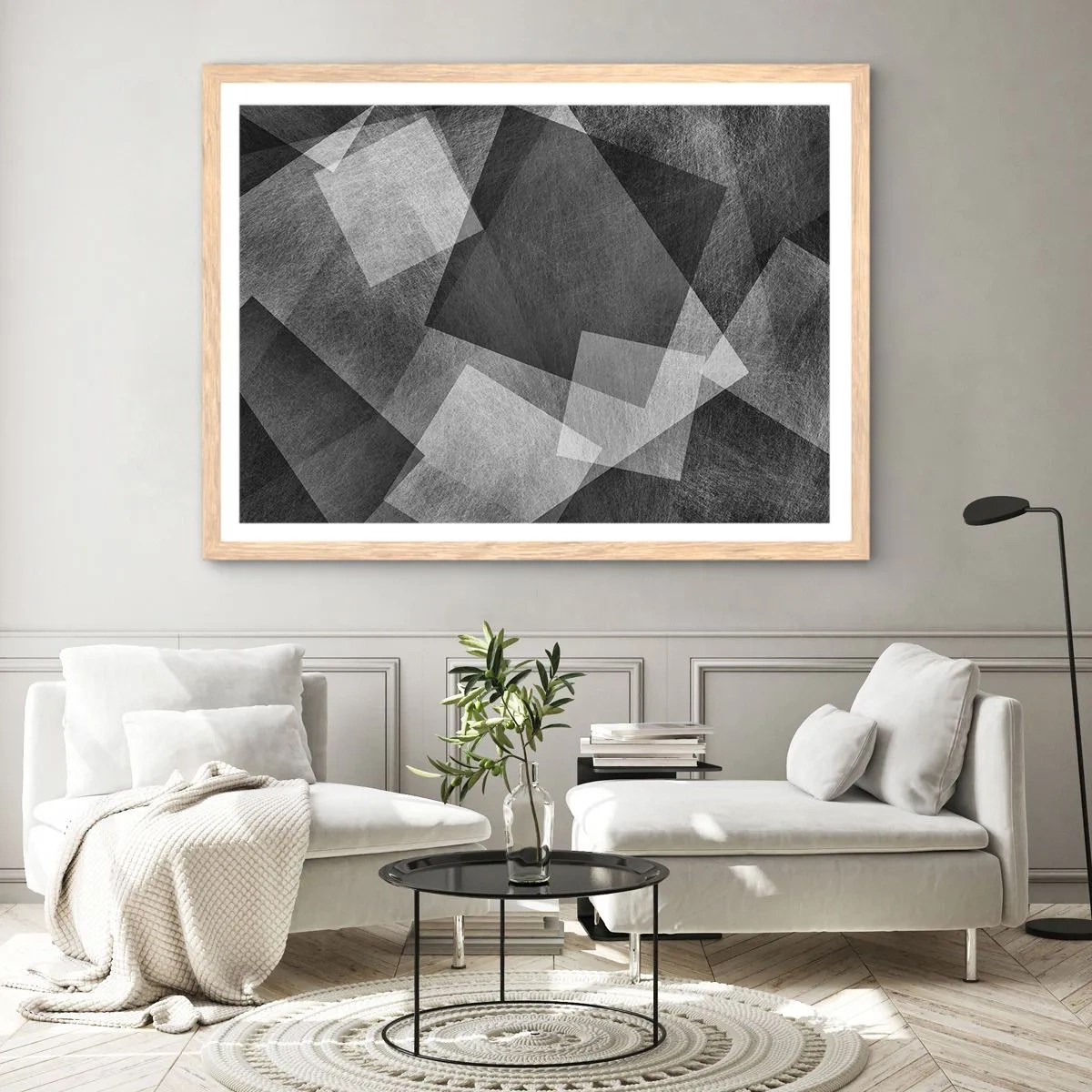 Poster in cornice rovere chiaro - Simbolo eterno di ordine e durata - 70x50 cm