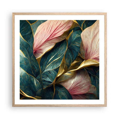 Poster in cornice rovere chiaro - Stile ed eleganza naturali - 60x60 cm