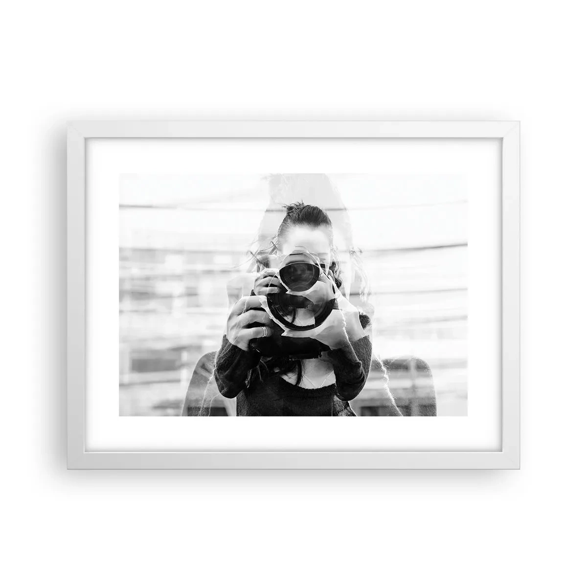 Poster in cornice bianca - Il creatore e il materiale - 40x30 cm