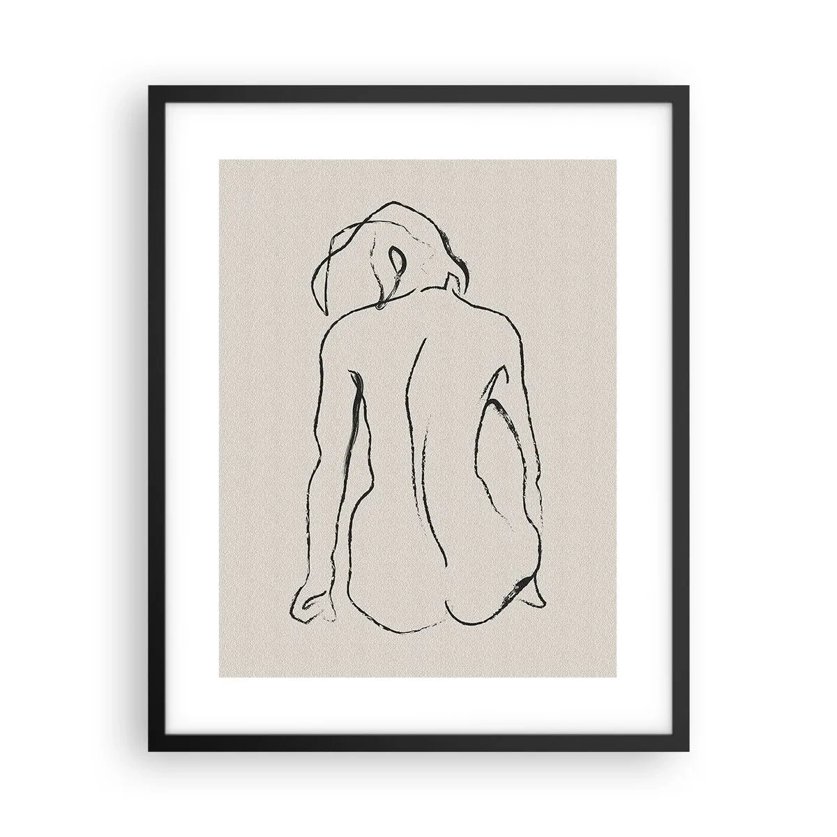 Poster in cornice nera - Nudo di ragazza - 40x50 cm
