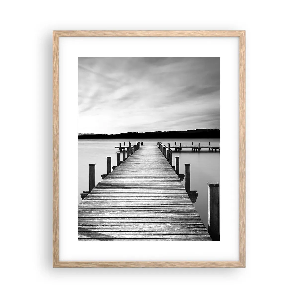 Poster in cornice rovere chiaro - Pace sull'acqua - 40x50 cm