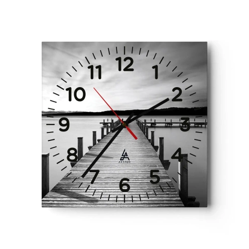 Orologio da parete - Orologio in Vetro - Pace sull'acqua - 30x30 cm