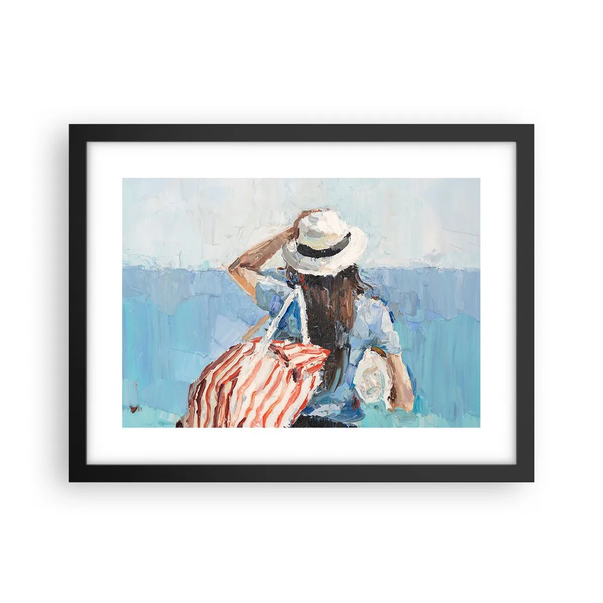 Poster in cornice nera - Benvenuti in vacanza - 40x30 cm