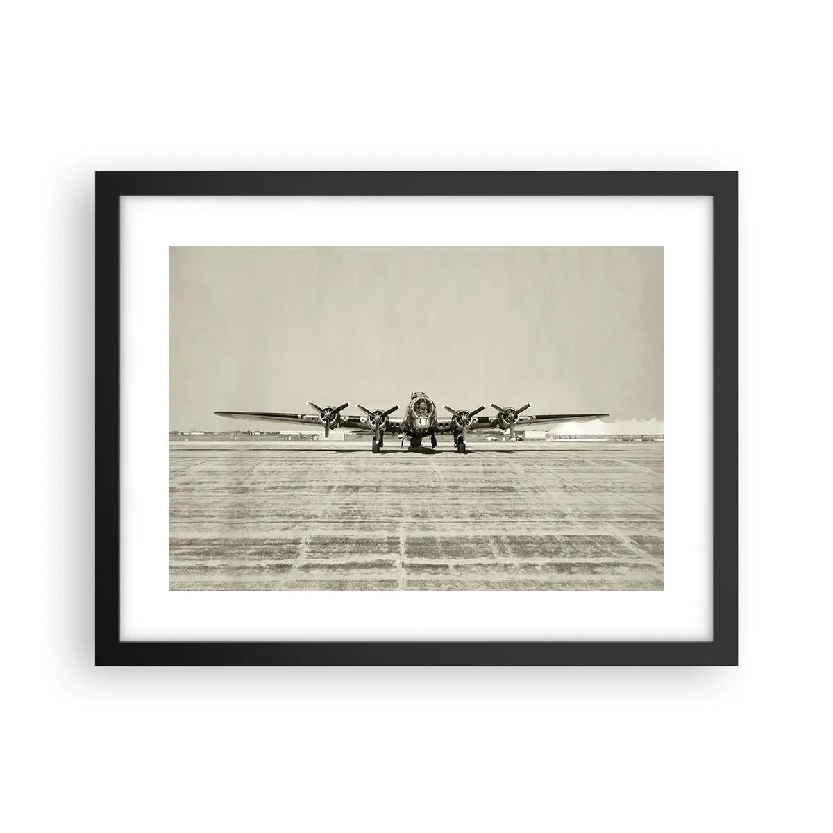 Poster in cornice nera - Pronto come sempre - 40x30 cm