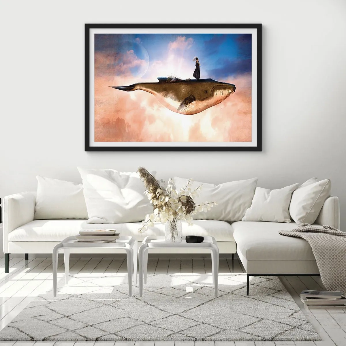 Poster in cornice nera - Viaggio surreale - 50x40 cm